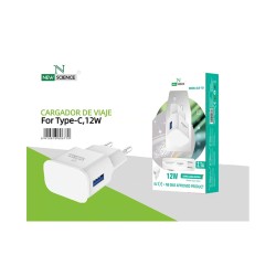 CARREGADOR NEW SCIENCE 12W CON TYPE-C CABO SLD-T31